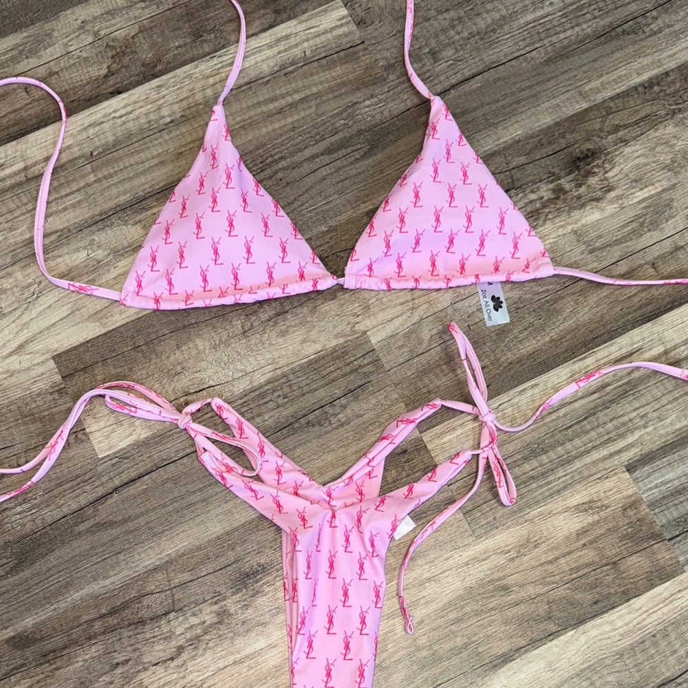 Pink Triangle Bikini Set